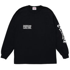 画像2: PORKCHOP/WAVE LOGO L/S TEE（BLACK）［ウェーブロゴ長袖T-25秋冬］ (2)
