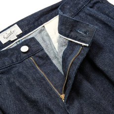 画像4: CALEE/VINTAGE REPRODUCT DENIM TUCK TROUSERS ＜INDIGO＞（INDIGO BLUE）［デニムタックトラウザース-25秋冬］ (4)