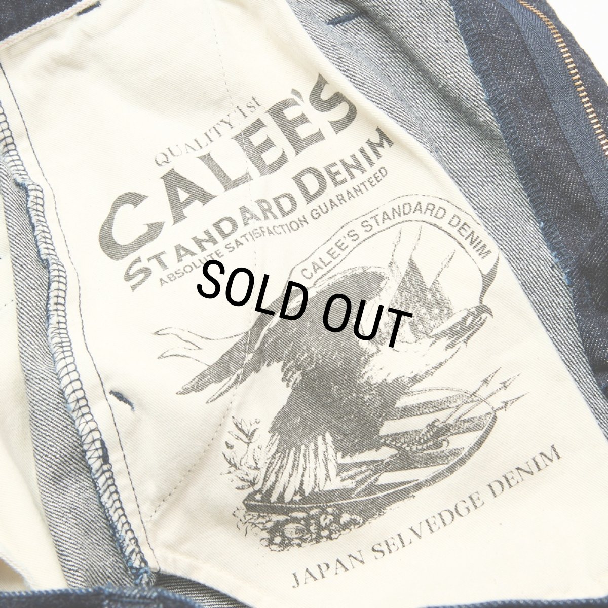 画像5: CALEE/VINTAGE REPRODUCT DENIM TUCK TROUSERS ＜INDIGO＞（INDIGO BLUE）［デニムタックトラウザース-25秋冬］ (5)