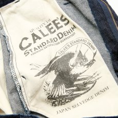画像5: CALEE/VINTAGE REPRODUCT DENIM TUCK TROUSERS ＜INDIGO＞（INDIGO BLUE）［デニムタックトラウザース-25秋冬］ (5)
