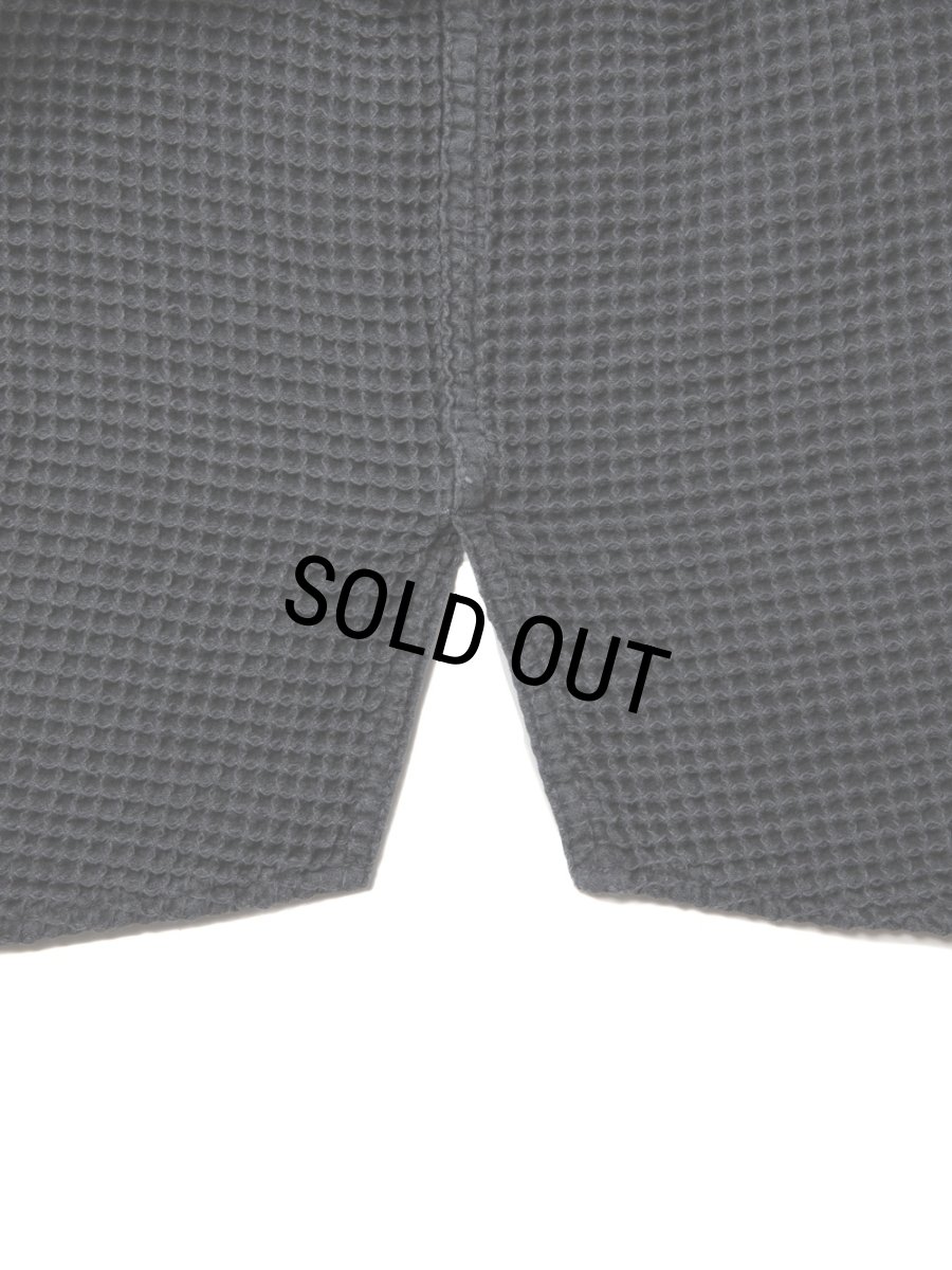 画像5: COOTIE PRODUCTIONS/Pigment Dyed Waffle L/S Shirt（Black）［ピグメントダイワッフルシャツ-25秋冬］ (5)