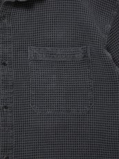 画像4: COOTIE PRODUCTIONS/Pigment Dyed Waffle L/S Shirt（Black）［ピグメントダイワッフルシャツ-25秋冬］ (4)