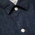 画像4: CALEE/VINTAGE REPRODUCT DENIM COVERALL ＜INDIGO＞（INDIGO BLUE）［デニムカバーオール-25秋冬］
