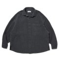 COOTIE PRODUCTIONS/Pigment Dyed Waffle L/S Shirt（Black）［ピグメントダイワッフルシャツ-25秋冬］