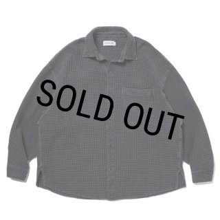 COOTIE PRODUCTIONS/Pigment Dyed Waffle L/S Shirt（Black