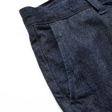 画像6: CALEE/VINTAGE REPRODUCT DENIM TUCK TROUSERS ＜INDIGO＞（INDIGO BLUE）［デニムタックトラウザース-25秋冬］ (6)