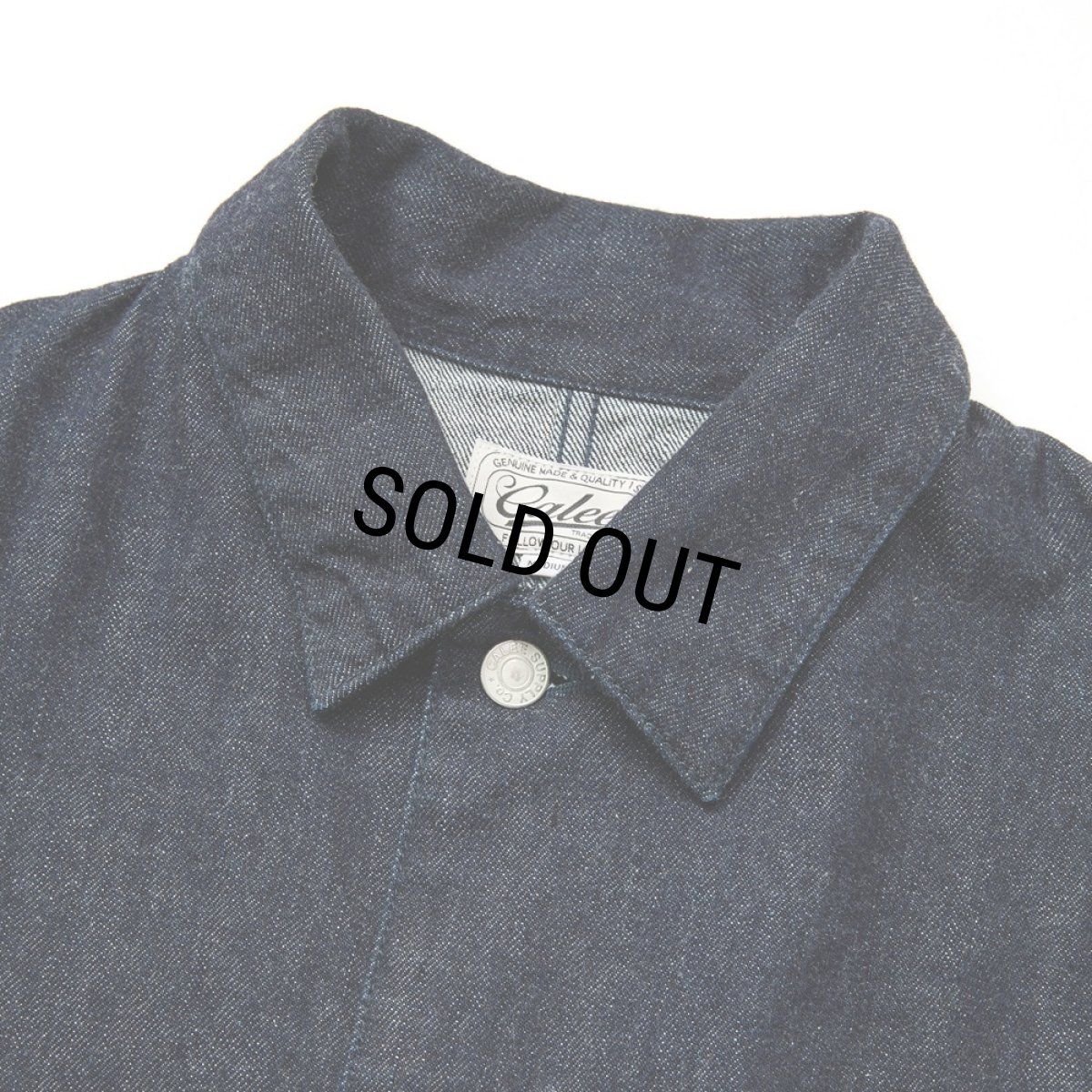 画像3: CALEE/VINTAGE REPRODUCT DENIM COVERALL ＜INDIGO＞（INDIGO BLUE）［デニムカバーオール-25秋冬］ (3)
