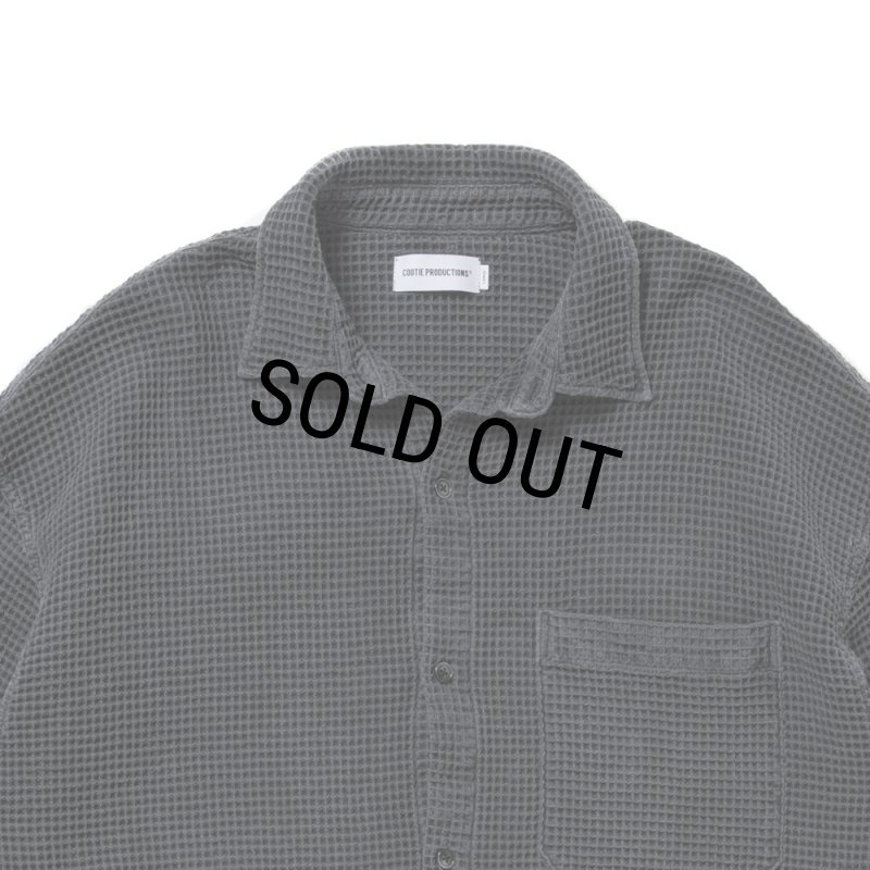 COOTIE PRODUCTIONS ピグメントダイワッフルシャツ Sサイズ COOTIE PRODUCTIONS/Pigment Dyed Waffle L/S Shirt（Black