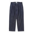 画像1: CALEE/VINTAGE REPRODUCT DENIM TUCK TROUSERS ＜INDIGO＞（INDIGO BLUE）［デニムタックトラウザース-25秋冬］ (1)