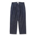 CALEE/VINTAGE REPRODUCT DENIM TUCK TROUSERS ＜INDIGO＞（INDIGO BLUE）［デニムタックトラウザース-25秋冬］