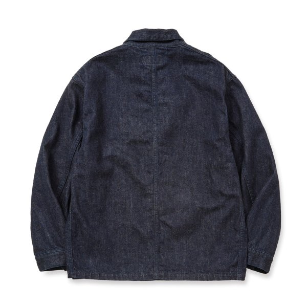 画像2: CALEE/VINTAGE REPRODUCT DENIM COVERALL ＜INDIGO＞（INDIGO BLUE）［デニムカバーオール-25秋冬］