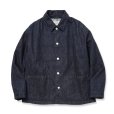 画像1: CALEE/VINTAGE REPRODUCT DENIM COVERALL ＜INDIGO＞（INDIGO BLUE）［デニムカバーオール-25秋冬］ (1)