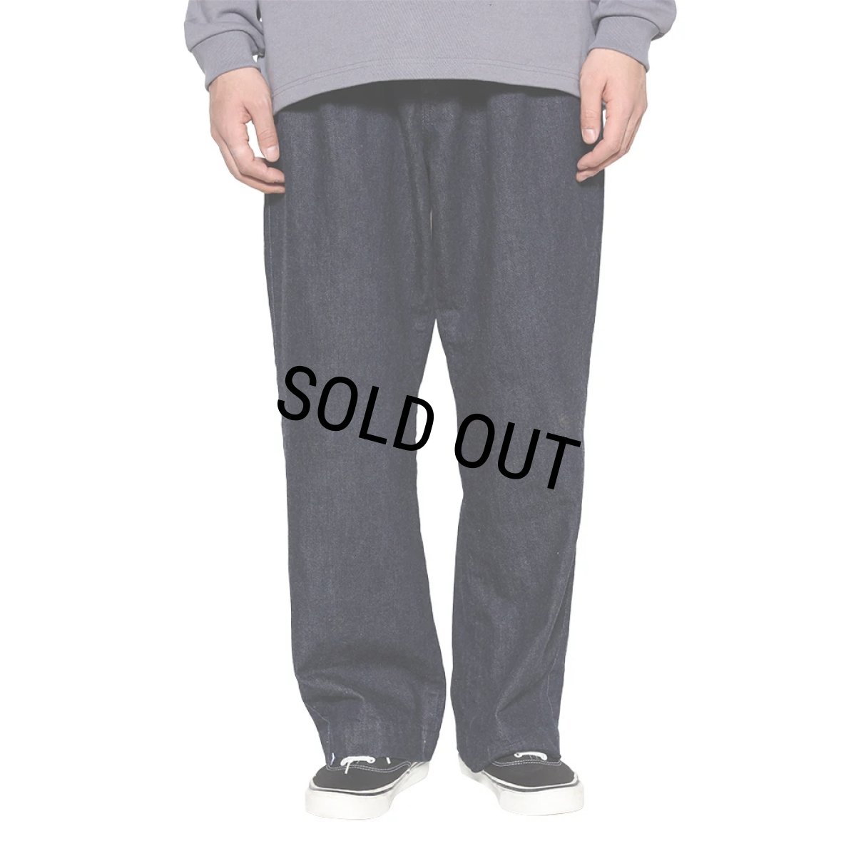 画像10: CALEE/VINTAGE REPRODUCT DENIM TUCK TROUSERS ＜INDIGO＞（INDIGO BLUE）［デニムタックトラウザース-25秋冬］ (10)