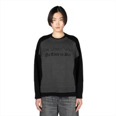 画像2: DAIRIKU/Docking Lettered Knit（Gray/Black）［ドッキングレタードニット-25秋冬］ (2)
