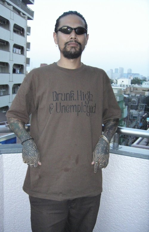 他の写真3: exodus/Drunk,High & Unemployed T SHIRT（BROWN）［プリントT-25秋冬］