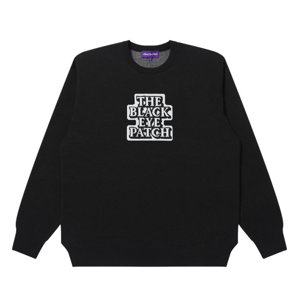 画像1: BlackEyePatch/OG LABEL KNIT SWEATER（BLACK）