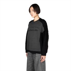 画像3: DAIRIKU/Docking Lettered Knit（Gray/Black）［ドッキングレタードニット-25秋冬］ (3)