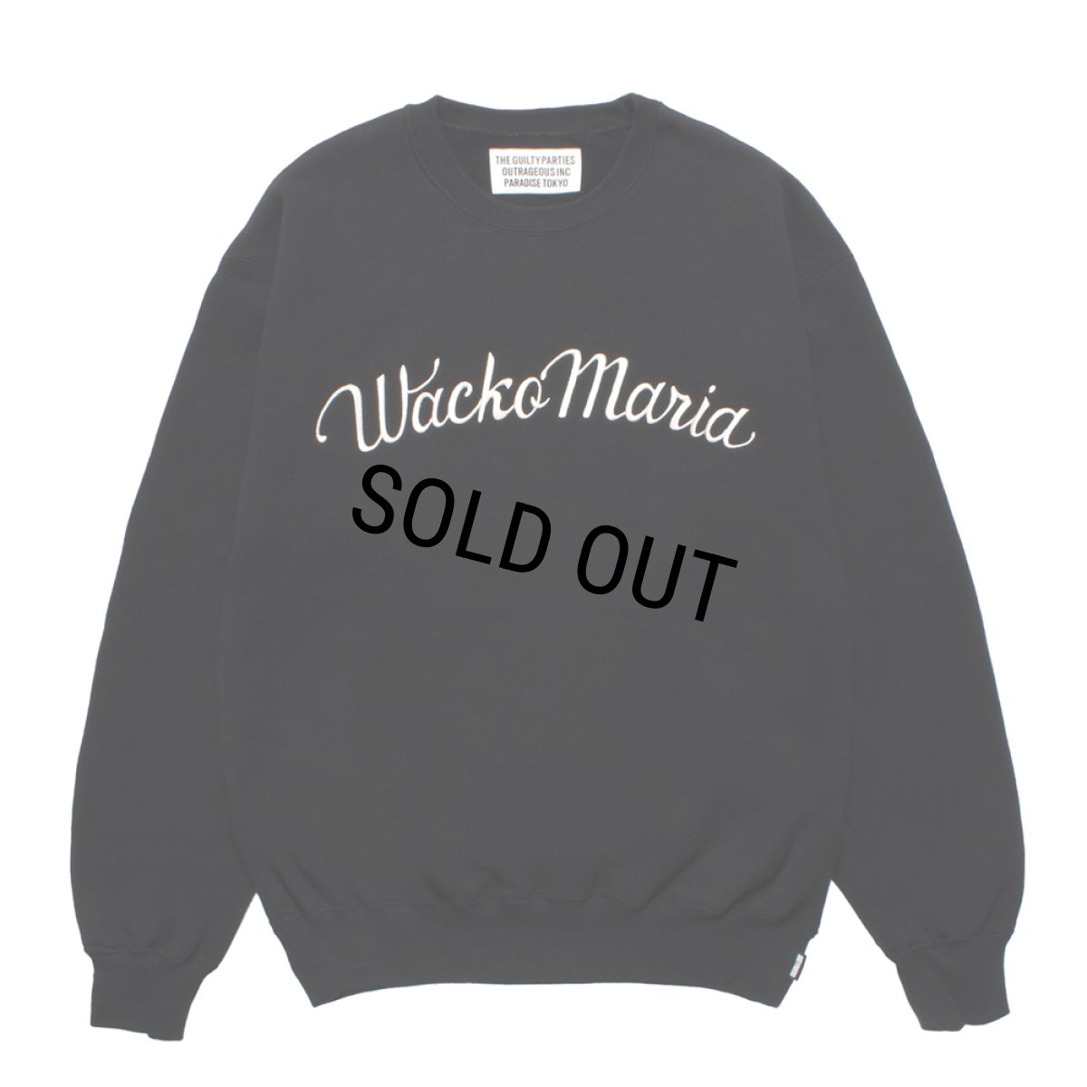 画像1: WACKO MARIA/MIDDLE WEIGHT SWEAT SHIRT（BLACK）［クルーネックスウェット-25秋冬］ (1)
