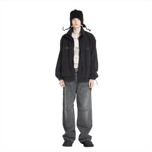 他の写真3: DAIRIKU/Vintage Washed Painter Denim Wide Pants（Black）［ヴィンテージ加工ペインターデニムワイドパンツ-25秋冬］