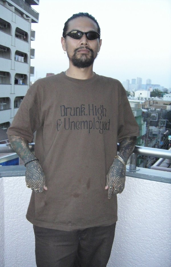 画像3: exodus/Drunk,High & Unemployed T SHIRT（BROWN）［プリントT-25秋冬］