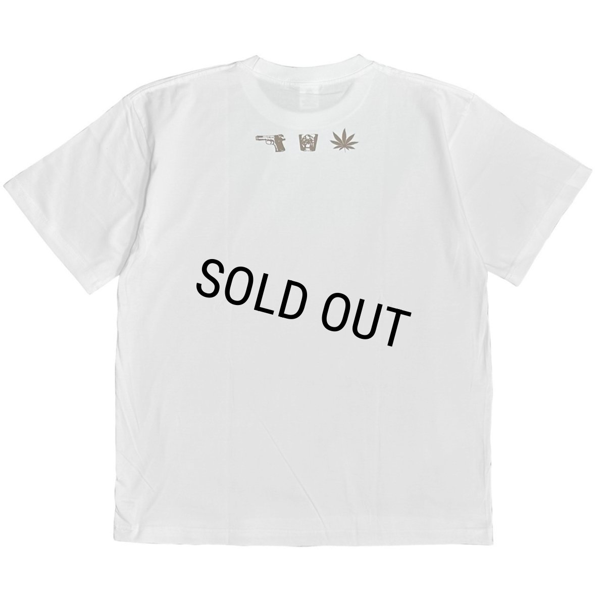 画像2: exodus/Drunk,High & Unemployed T SHIRT（WHITE）［プリントT-25秋冬］ (2)