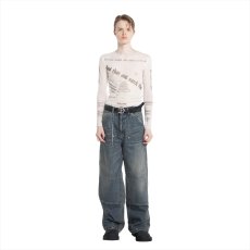 画像6: DAIRIKU/Vintage Washed Painter Denim Wide Pants（Indigo）［ヴィンテージ加工ペインターデニムワイドパンツ-25秋冬］ (6)