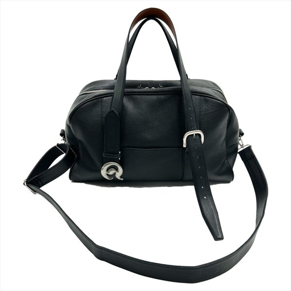 画像1: DAIRIKU/"D"Buckle Velt Boston Bag（Black）［Dバックルベルトボストンバッグ-25秋冬］