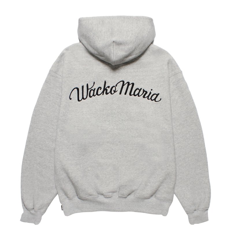 画像2: WACKO MARIA/MIDDLE WEIGHT HOODED SWEAT SHIRT（GRAY）［プルオーバーパーカー-25秋冬］