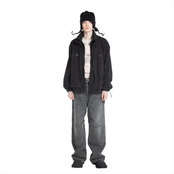 画像3: DAIRIKU/Vintage Washed Painter Denim Wide Pants（Black）［ヴィンテージ加工ペインターデニムワイドパンツ-25秋冬］