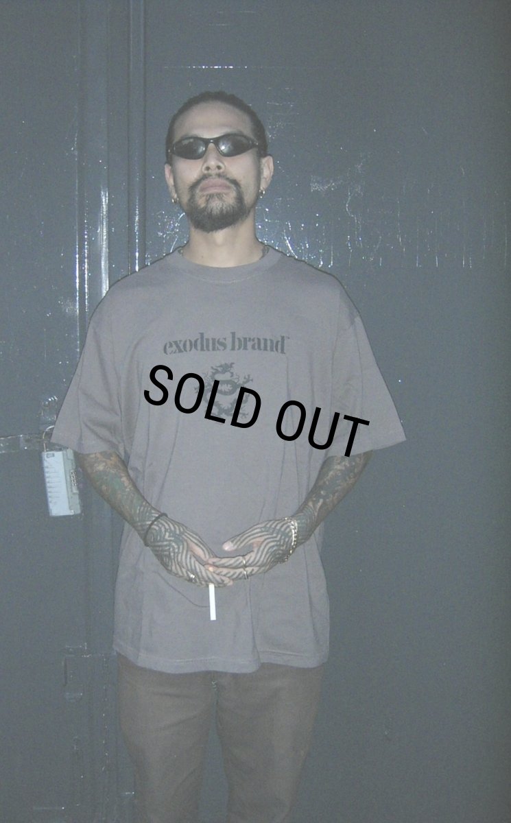 画像2: exodus/exodus brand Logo T SHIRT（GRAY）［プリントT-25秋冬］ (2)