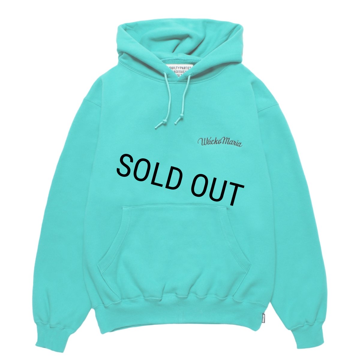 画像2: WACKO MARIA/MIDDLE WEIGHT HOODED SWEAT SHIRT（MINT）［プルオーバーパーカー-25秋冬］ (2)