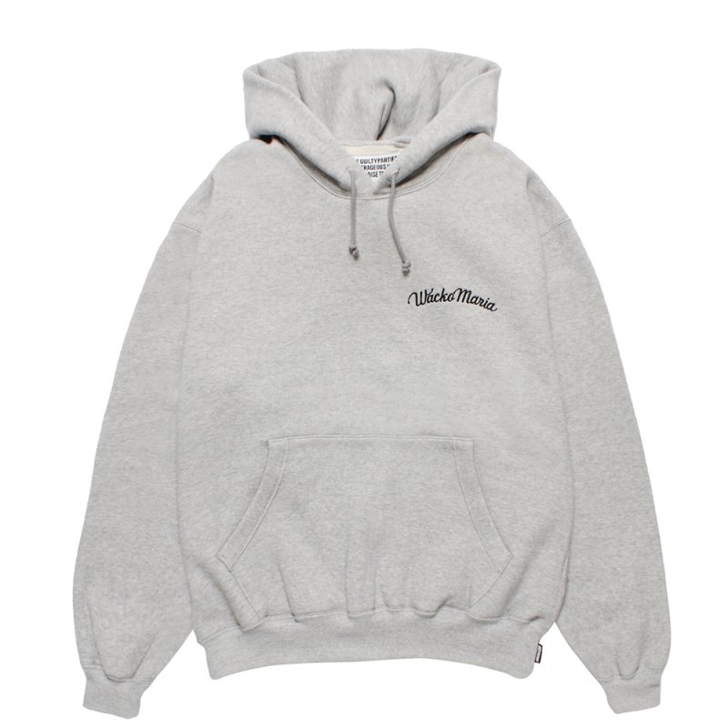 画像1: WACKO MARIA/MIDDLE WEIGHT HOODED SWEAT SHIRT（GRAY）［プルオーバーパーカー-25秋冬］