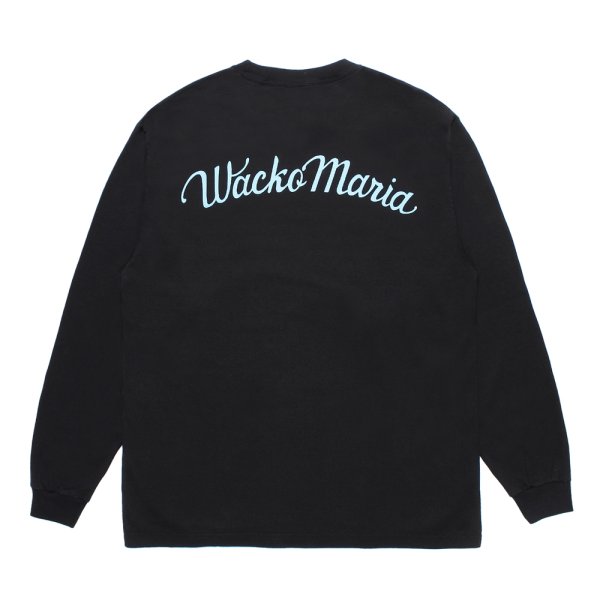 画像1: WACKO MARIA/WASHED HEAVY WEIGHT LONG SLEEVE T-SHIRT（BLACK）［プリント長袖T-25秋冬］