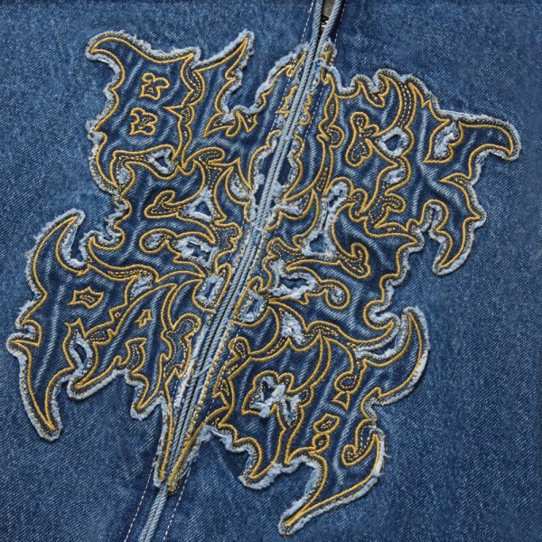 画像3: BlackEyePatch/METAL LOGO HOODED DENIM JACKET（INDIGO）