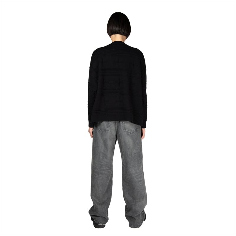 画像3: DAIRIKU/Docking Lettered Knit（Gray/Black）［ドッキングレタードニット-25秋冬］