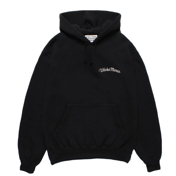 画像1: WACKO MARIA/MIDDLE WEIGHT HOODED SWEAT SHIRT（BLACK）［プルオーバーパーカー-25秋冬］