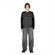 画像4: DAIRIKU/Docking Lettered Knit（Gray/Black）［ドッキングレタードニット-25秋冬］