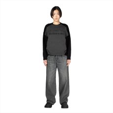 画像4: DAIRIKU/Docking Lettered Knit（Gray/Black）［ドッキングレタードニット-25秋冬］ (4)