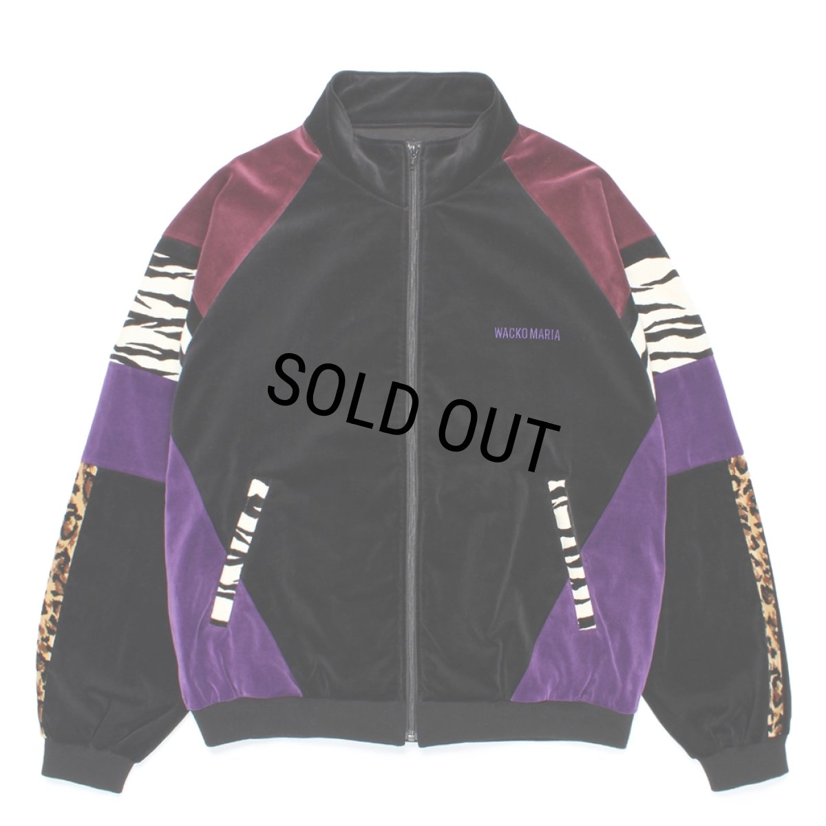 画像1: WACKO MARIA/VELVETEEN TRACK JACKET（BLACK）［ベルベッティーントラックJKT-25秋冬］ (1)