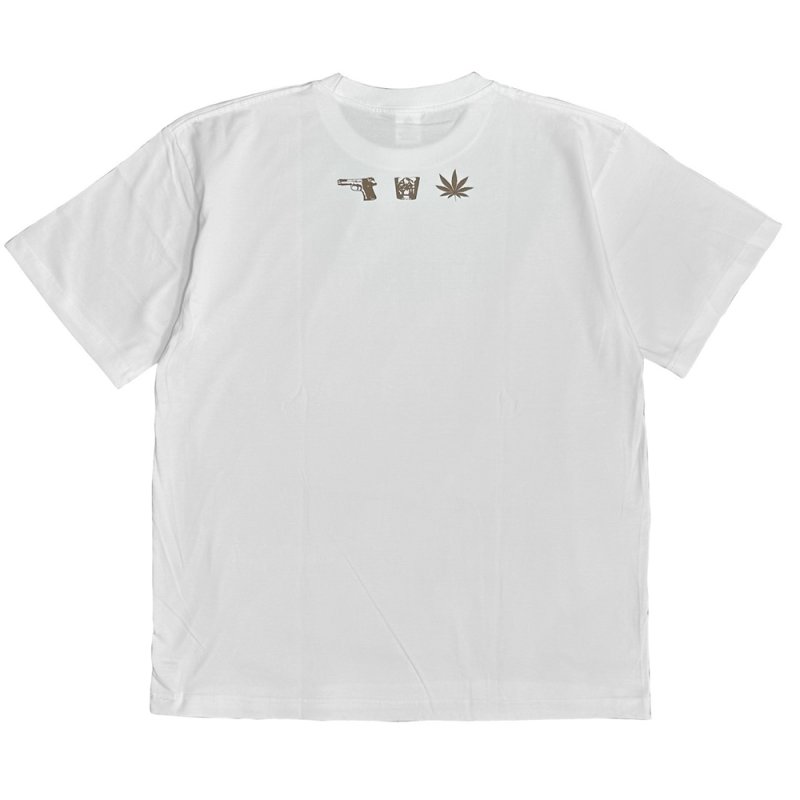 画像2: exodus/Drunk,High & Unemployed T SHIRT（WHITE）［プリントT-25秋冬］