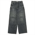 DAIRIKU/Vintage Washed Painter Denim Wide Pants（Black）［ヴィンテージ加工ペインターデニムワイドパンツ-25秋冬］