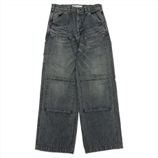 画像1: DAIRIKU/Vintage Washed Painter Denim Wide Pants（Black）［ヴィンテージ加工ペインターデニムワイドパンツ-25秋冬］ (1)