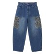 画像1: BlackEyePatch/METAL LOGO EXTRA BAGGY JEANS（INDIGO） (1)