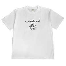 画像1: exodus/exodus brand Logo T SHIRT（WHITE）［プリントT-25秋冬］ (1)