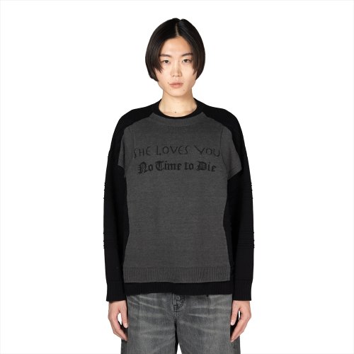 他の写真2: DAIRIKU/Docking Lettered Knit（Gray/Black）［ドッキングレタードニット-25秋冬］