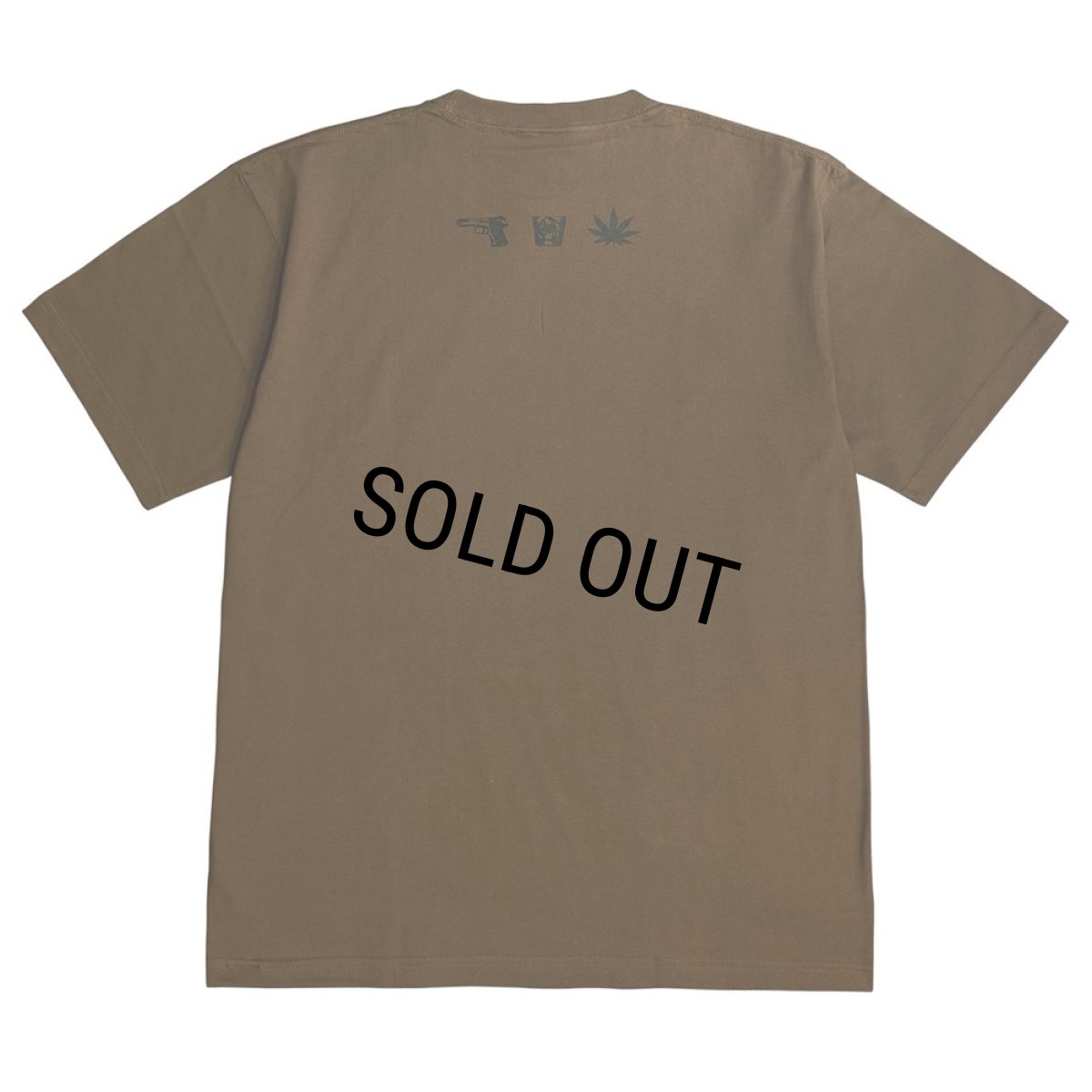 画像2: exodus/Drunk,High & Unemployed T SHIRT（BROWN）［プリントT-25秋冬］ (2)