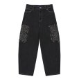 画像1: BlackEyePatch/METAL LOGO EXTRA BAGGY JEANS（BLACK） (1)