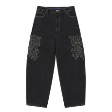 画像1: BlackEyePatch/METAL LOGO EXTRA BAGGY JEANS（BLACK） (1)