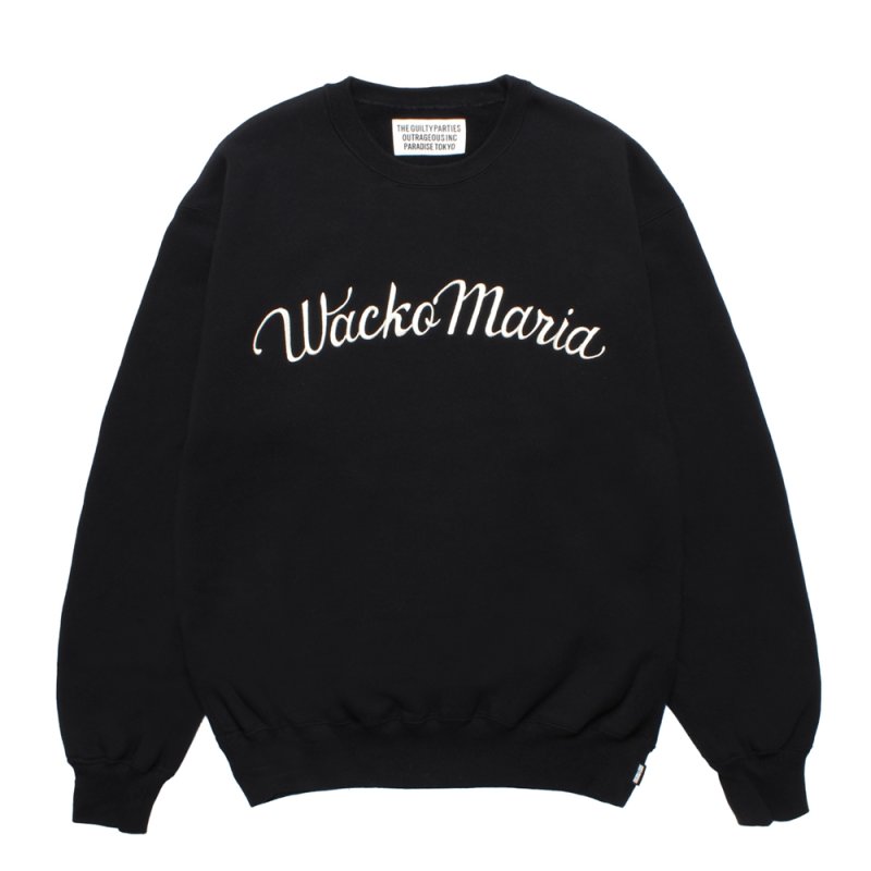 画像1: WACKO MARIA/MIDDLE WEIGHT SWEAT SHIRT（BLACK）［クルーネックスウェット-25秋冬］
