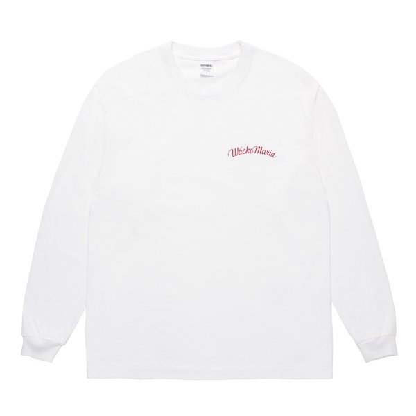画像2: WACKO MARIA/WASHED HEAVY WEIGHT LONG SLEEVE T-SHIRT（WHITE）［プリント長袖T-25秋冬］